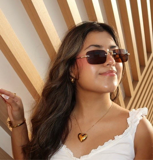 Charming Heart Necklace In Gold