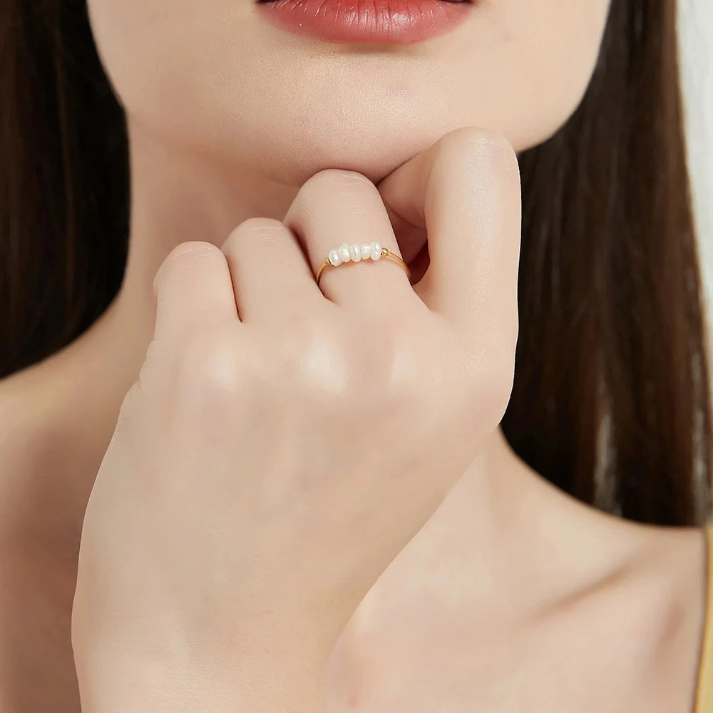 Dainty Freshwater Pearl Ring