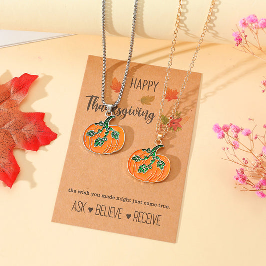 Silver Pumpkin Necklace