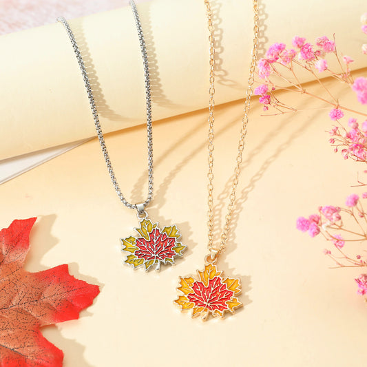 Silver Maple Necklace