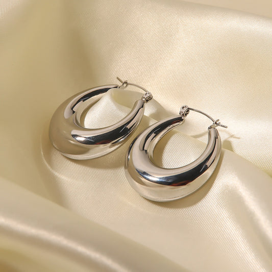 Charming Silver Hoops
