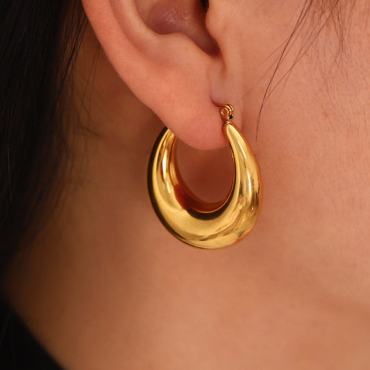 Charming Gold Hoops