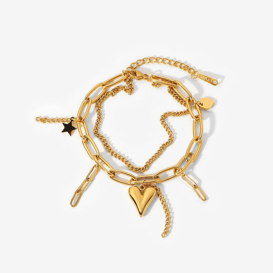 Charming Star Layered Bracelet