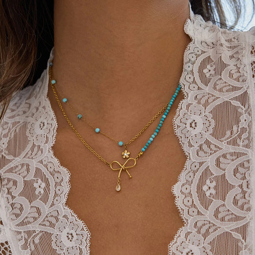 BlueBow Layered Necklace