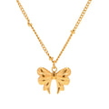 Gold Bow Necklace