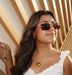 Charming Heart Necklace In Gold