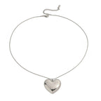 Charming Heart Necklace In Silver