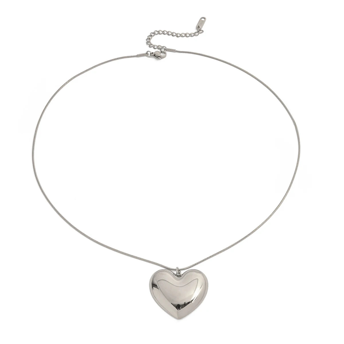Charming Heart Necklace In Silver