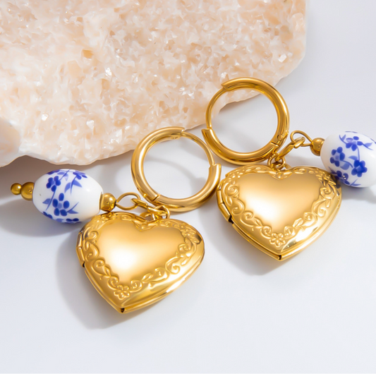 Love Locket Hoop Earrings