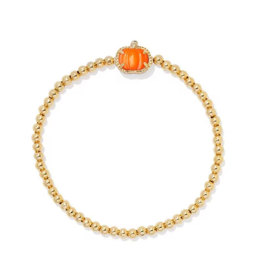 Pumpkin Glow Beaded Bracelet