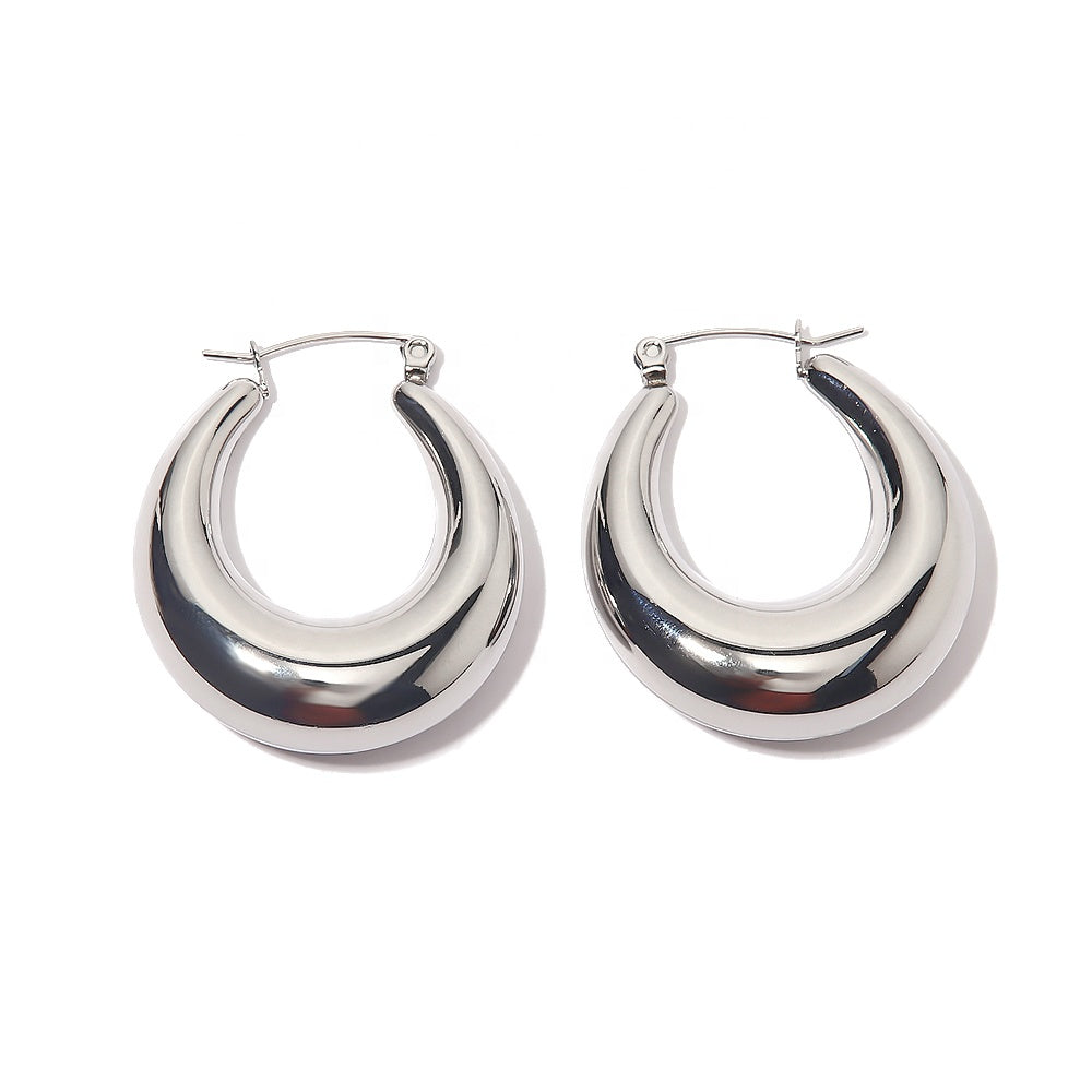 Charming Silver Hoops