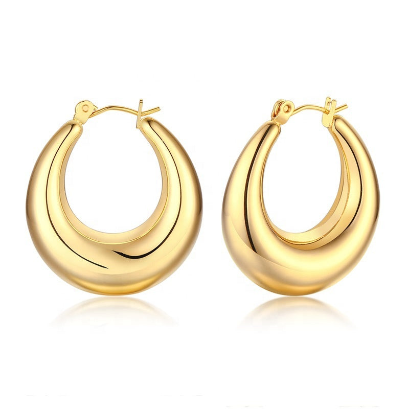 Charming Gold Hoops