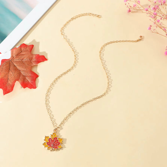 Golden Maple Necklace