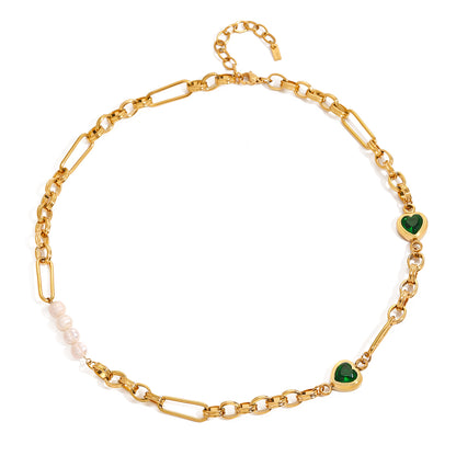 Emerald Heart Necklace