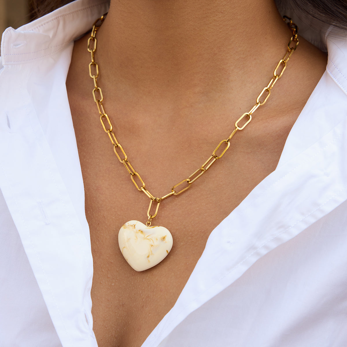 Fall Of Heart Pendant Necklace