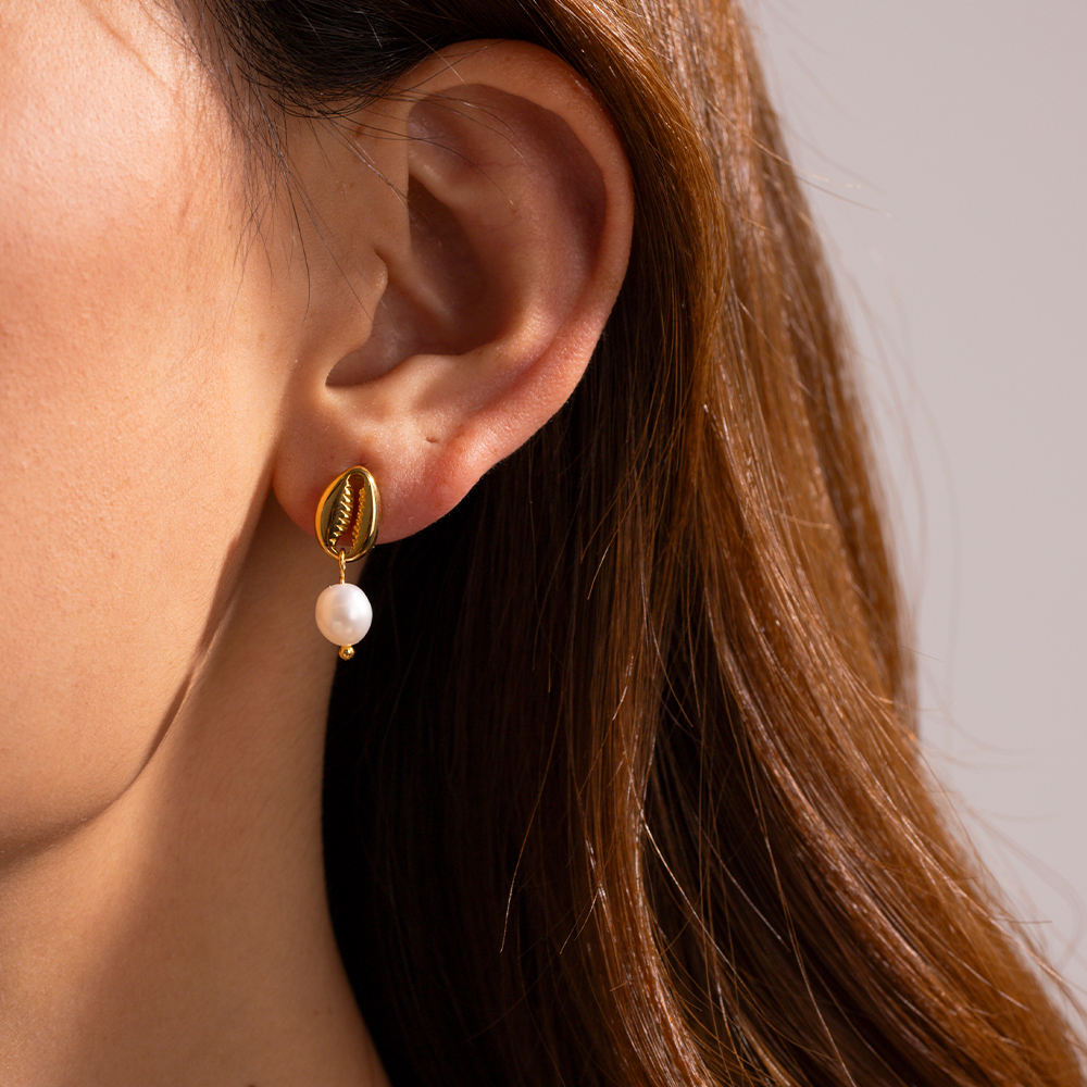 Coastal Pearl Drop Earrings