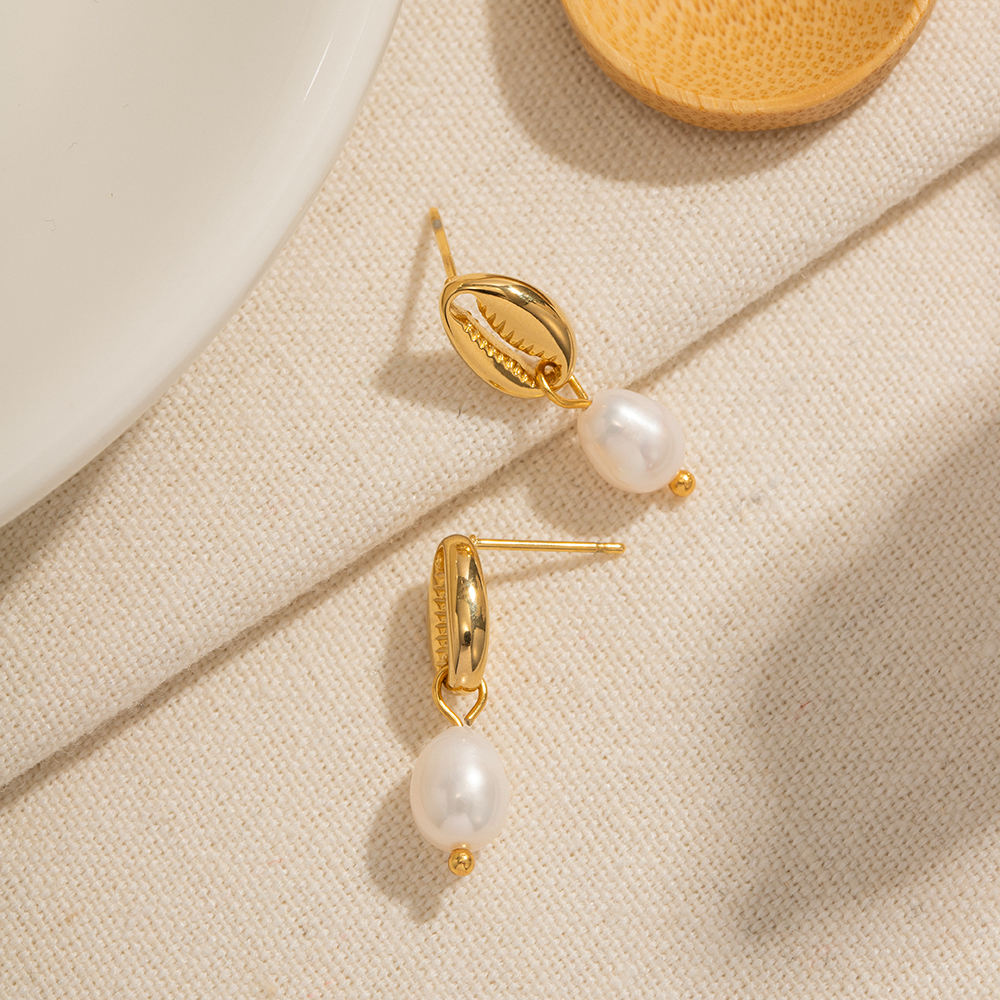 Coastal Pearl Drop Earrings