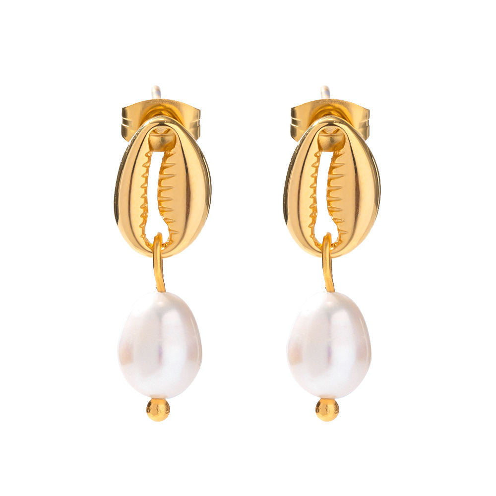 Coastal Pearl Drop Earrings