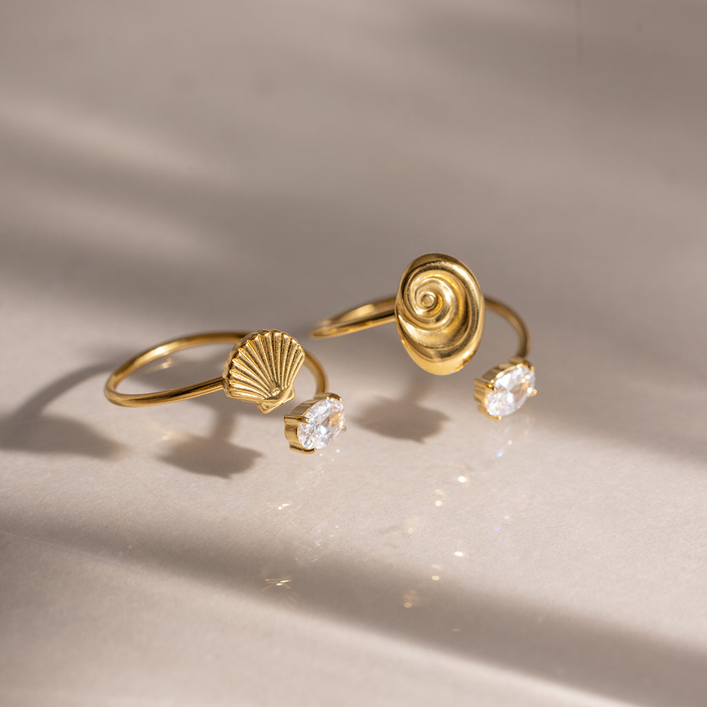Seaside Duo Adjustable Ring Set