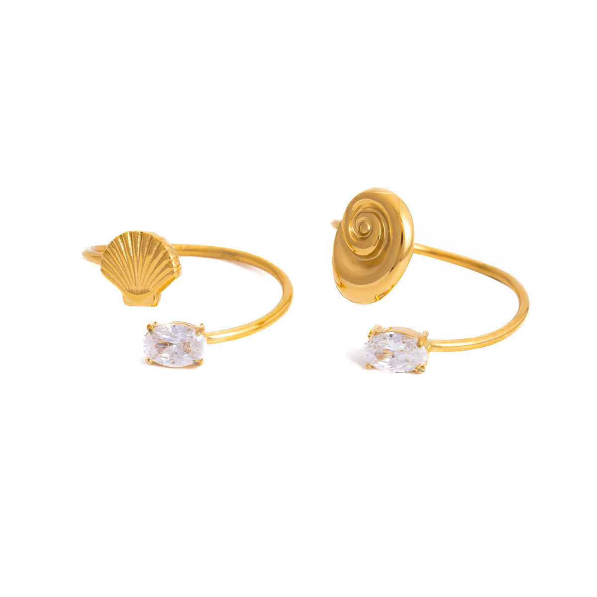 Seaside Duo Adjustable Ring Set