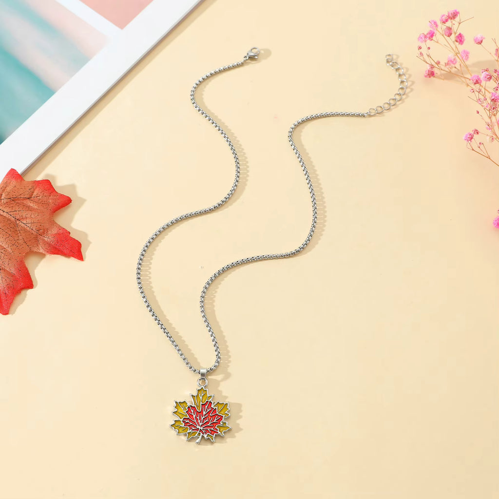 Silver Maple Necklace