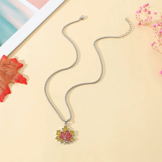 Silver Maple Necklace