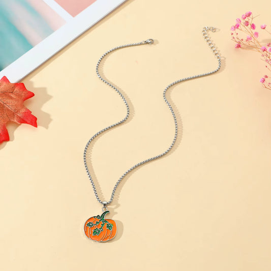 Silver Pumpkin Necklace